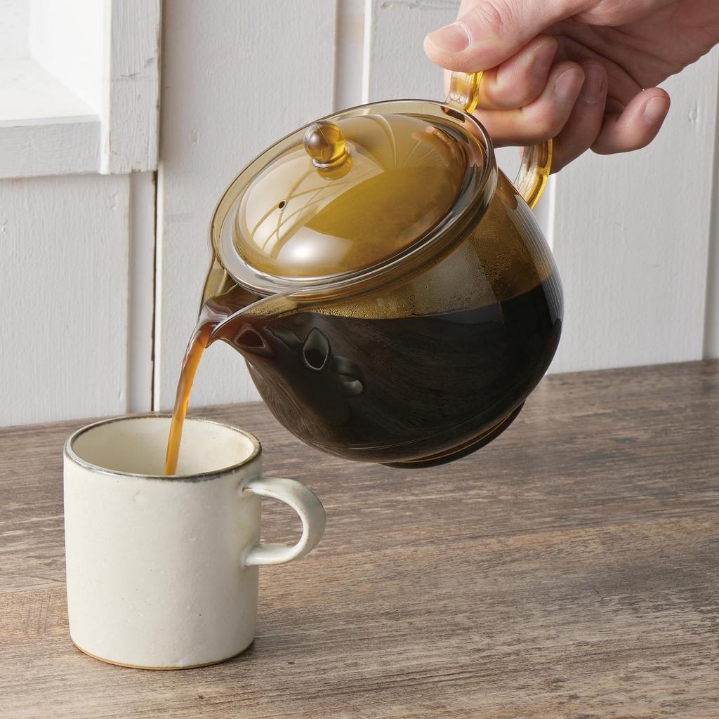 Akebono Sangyo Lightweight and Unbreakable Coffee Teapot, Rear Handle, LL Size, 730ml, Made In Japan, TW-3773