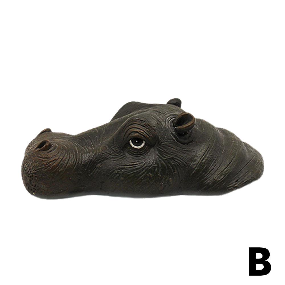 Pond Floating Decoration Hippo Shark Head Garden Pond Floating Animal Ornaments  Friendly Realistic Decorations Pool, Garden