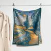 Autumn and winter new double-sided color oil painting series imitation cashmere thickened warm scarf women's air conditioner shawl