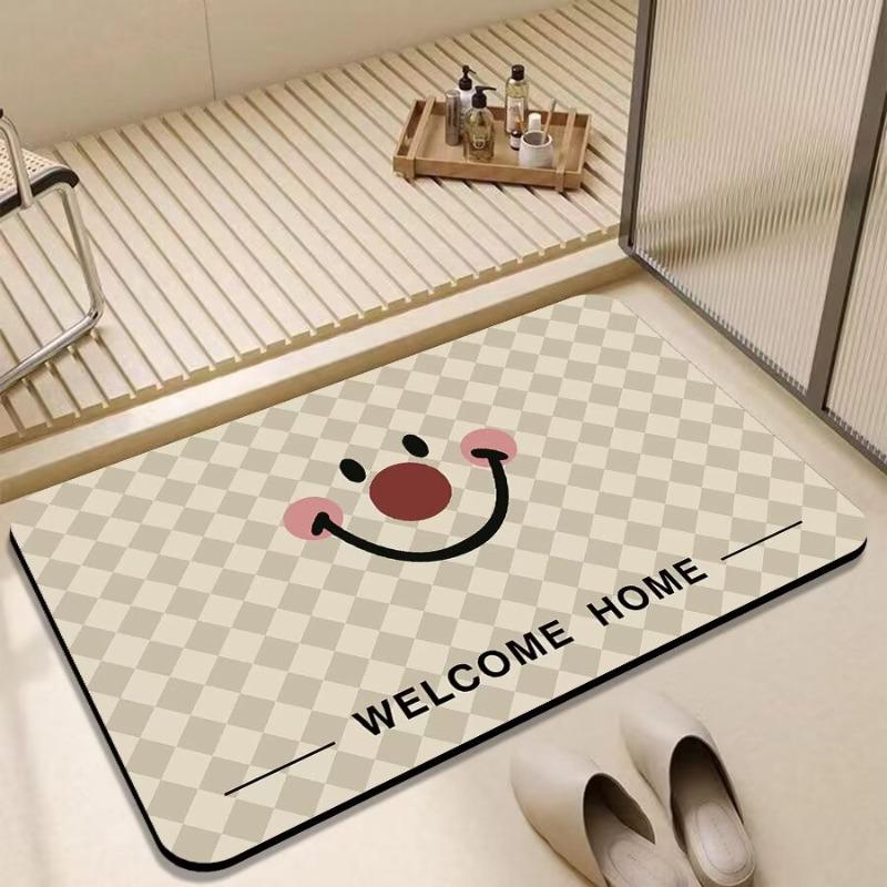 Toilet Floor Mat Bathroom Non-slip Absorbent Toilet Super Door Toilet Diatom Mud Quick Drying Bathroom Floor Mat