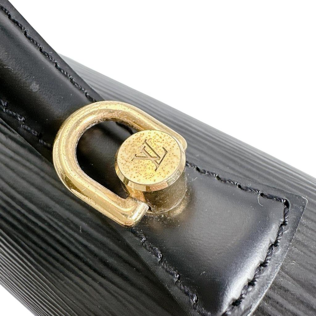Louis Vuitton Epi Monceau Handbag Epi Leather Black Women M52792 Used