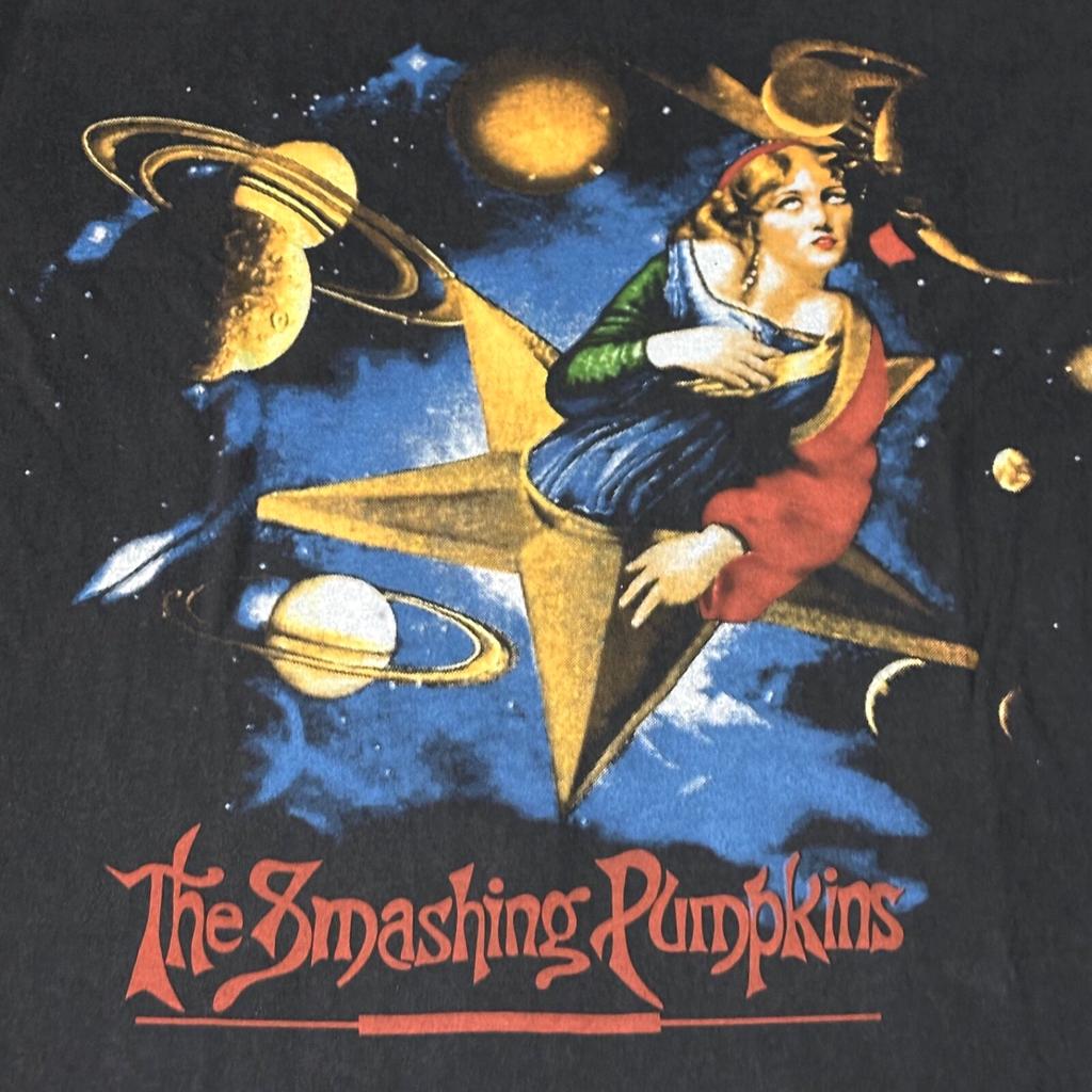 Nuova Maglietta Vintage SMASHING PUMPKINS ZERO Anni '90 Band Tour Taglia L