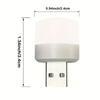 Mini USB Night Light Warm White Light for Eye Protection Bedroom Light USB-Powered LED Night Light Bedside Night Light