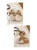 Women's Furry Bow Cotton Slippers: Thick-Soled, Velvet-Lined, Warm, Non-Slip for Autumn & Winter Indoors