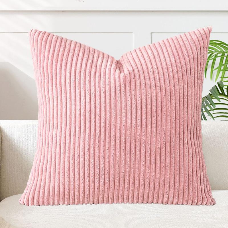 2 Pack Corduroy Pillow Covers, Soft Textured Fabric, Double-Sided Design with Zipper Closure,Suitable for Sofa, Bed, Living Room,Home Decoration