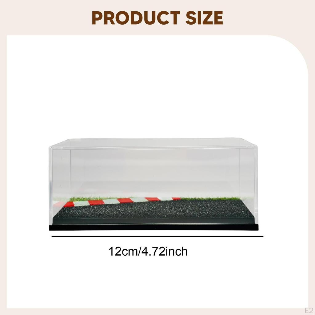 1/64 Model Car Display Case Diorama Racetrack Scene Acrylic Realistic Ornament Parking Lot for