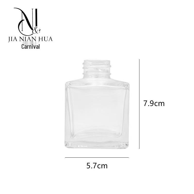 100ml Square Clear Glass Reed Diffuser Bottle for Flameless Aromatherapy