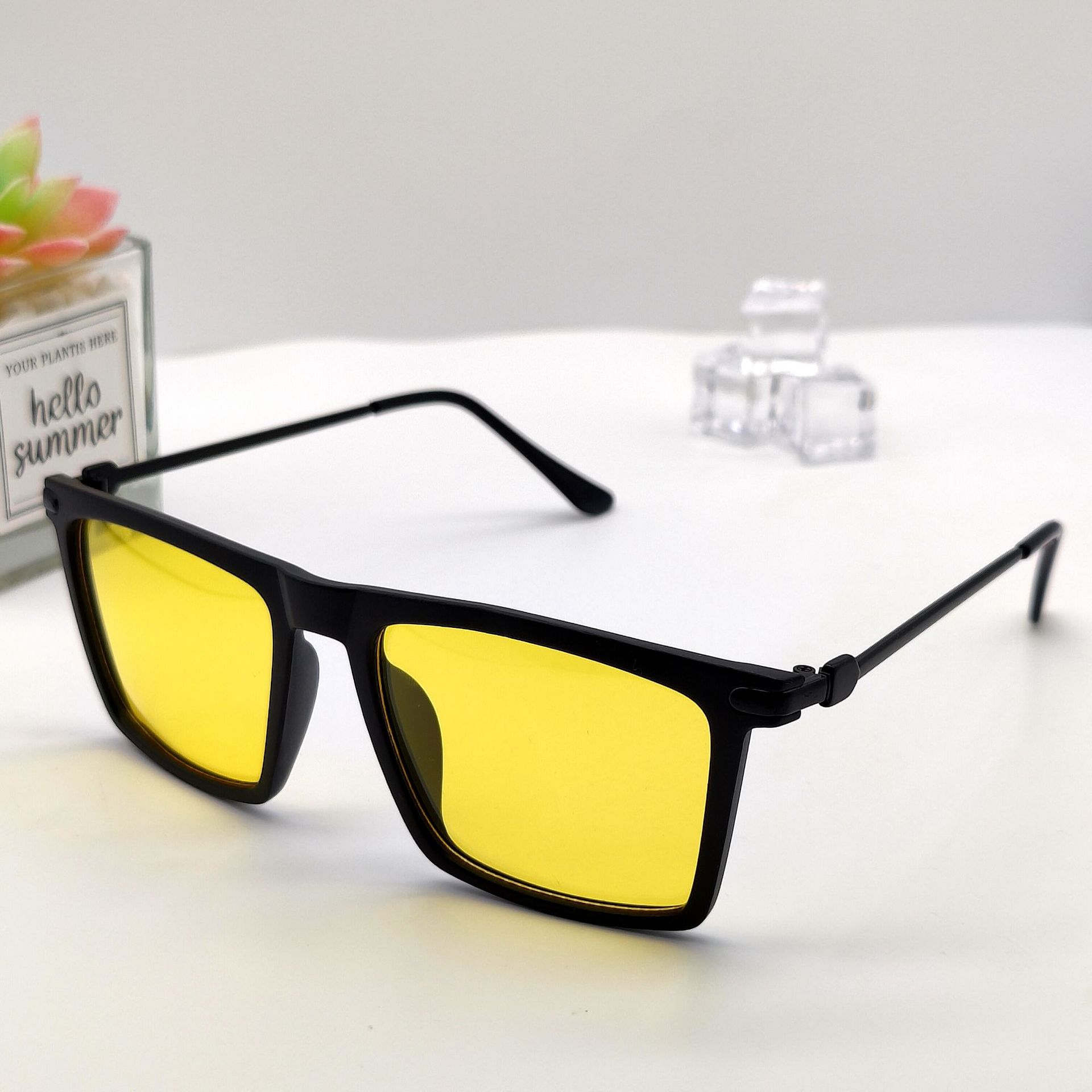 

Photochromic Square Polarized Sunglasses for Men Brand Design Luxury Night Vision Car Driving Alloy Sun Glasses Eyewear 2025 New No Box