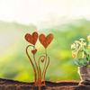 Rusts Resistant Metal Flower Garden Stake Heart Landscape Ornaments For Lawn Pathway Wedding Display