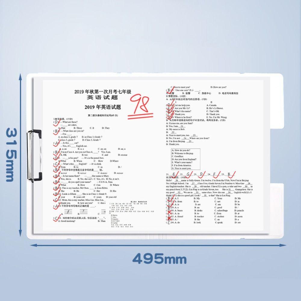 High Quality Strap Design A3 File Folder Multifunction Clipboard Document Classification Organizer Students