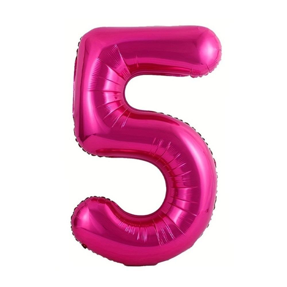 Romantic 40Inch Number Balloons 0-9 Pink Rose Anniversary Decoration Large Birthday Balloon Foil Balloons Girls Gift