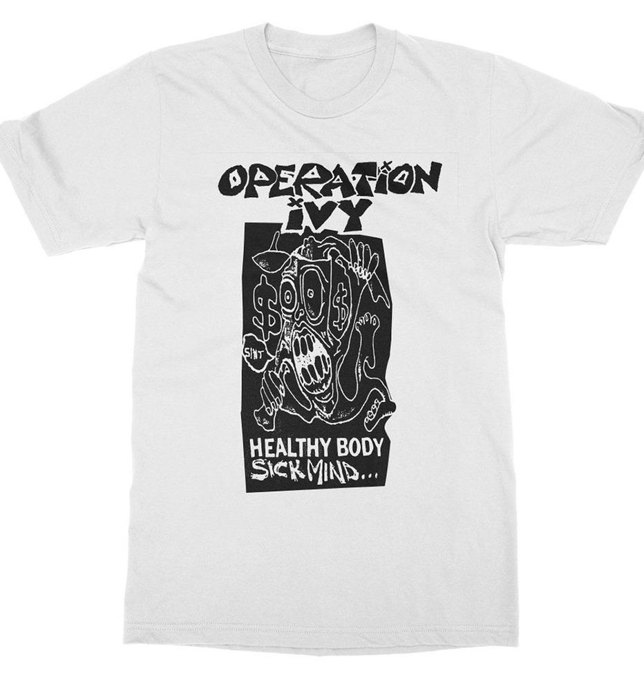 Operation Ivy Healthy Body Sick Mind Tee Cotton Shirt SB229 Unisex T-Shirt S