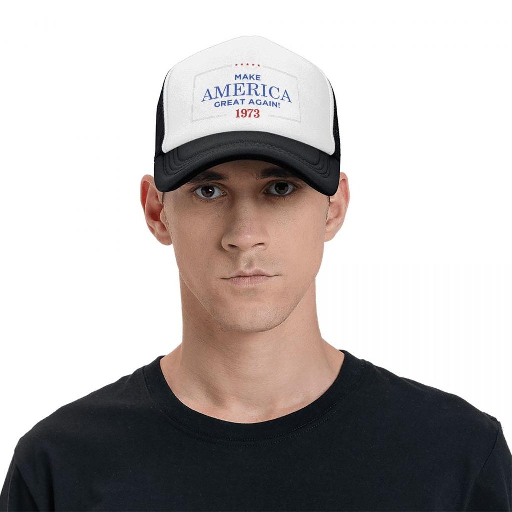 Classic Custom Years Birthday Old Gift Making America Great Since 1973 Trucker Hat Adjustable Baseball Cap Spring Snapback Caps