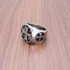 Anello da Uomo Vintage in Acciaio Inossidabile 316L con Croce Templare Cavaliere di Ferro Gioiello Argentato Regalo per Lui