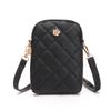 Trendy Embroidered Diamond Pattern Crossbody Phone Bag - 2022 Women's Style