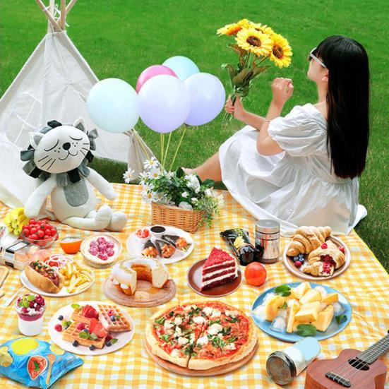 Outdoor Picknickdecke Wasserdicht Sanddicht Stranddecke Extra Groß Tragbar Rechteckig Faltbar Camping Feuchtigkeitsbeständige Matte mit Tragegurt