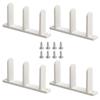 4pcs with Screws Sliding Closet Door Floor Guide Rounded Corner Universal Closet Door Hardware Wear-resistance