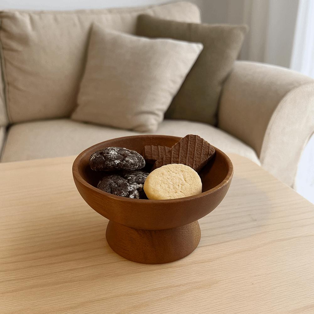 Ear Studs Case Jewelry Storage Tray Retro Wooden Fruit Tray  Snacks Display