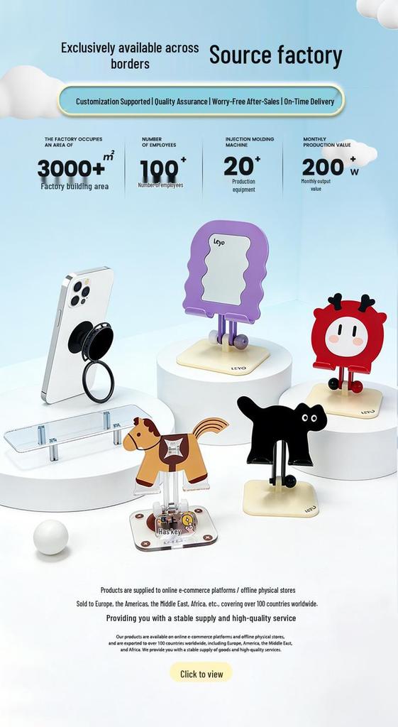 Crying Horse Acrylic Phone & Tablet Holder - Desktop Stand