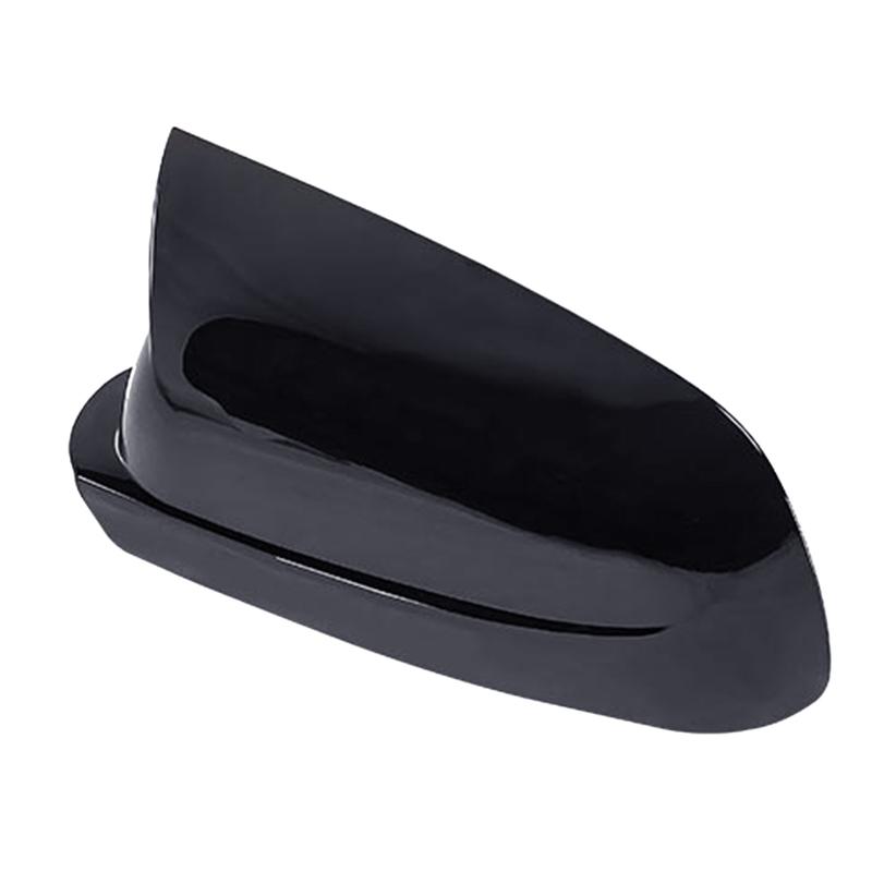 1 Pair OX Horn Shape Rear View Mirror Cover Cap Fit for VW Golf R32 GTI Rabbit Jetta Bora Polo MK4 Passat B5 Glossy Black