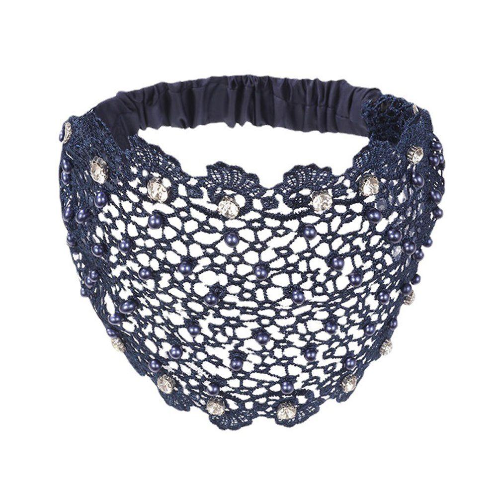 Rhinestone Mesh Headdress Headwear Wide Rhinestone Headband Korean Style Hair Band Mother Hair Hoop