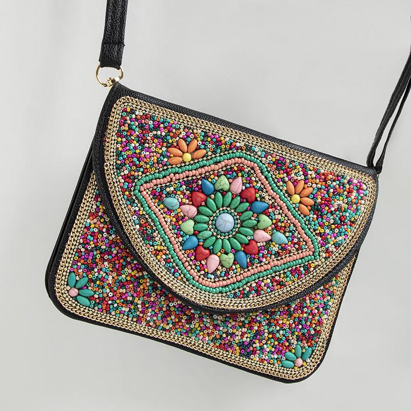 Bohemian Style Crossbody Bag With Shell Decoration For Daily Casual Wear