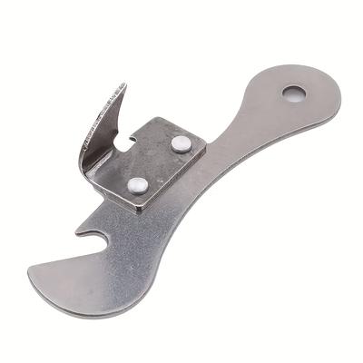 Un Abrelatas Manual de Acero Inoxidable, Abrelatas Multifuncional con Agarre Ergonómico, Abrebotellas Integrado, Herramienta de Cocina