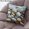 Coastal River Stones Throw Pillow Covers Pattern Cushion Cover Suitable For Sofa Bedroom Car Pillow Cover