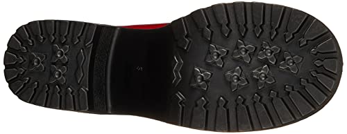 Yosuke Women's Flat Loafers, Size 4320051, Black/Red, Sizes 25.0cm-25.5cm