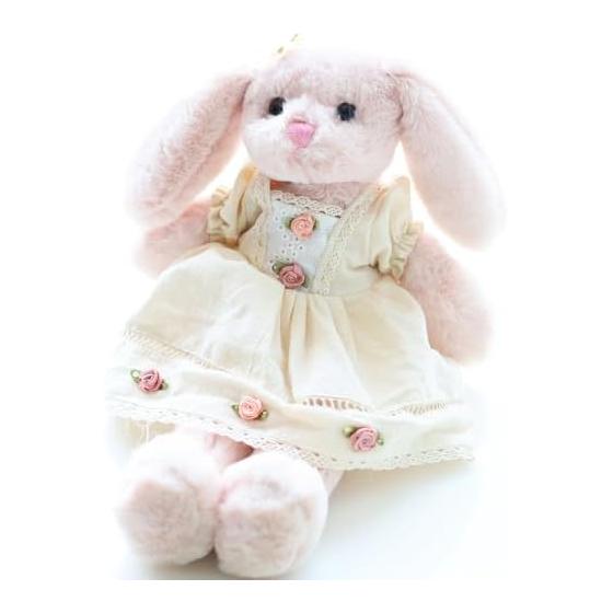 Rabbit Plush Toy, Fluffy, Popular, One Piece, Rabbit Stuffed Toy, Rabbit, White, White Rabbit, Present, Cute, Stylish, Children, Girls, Gift (Ivory