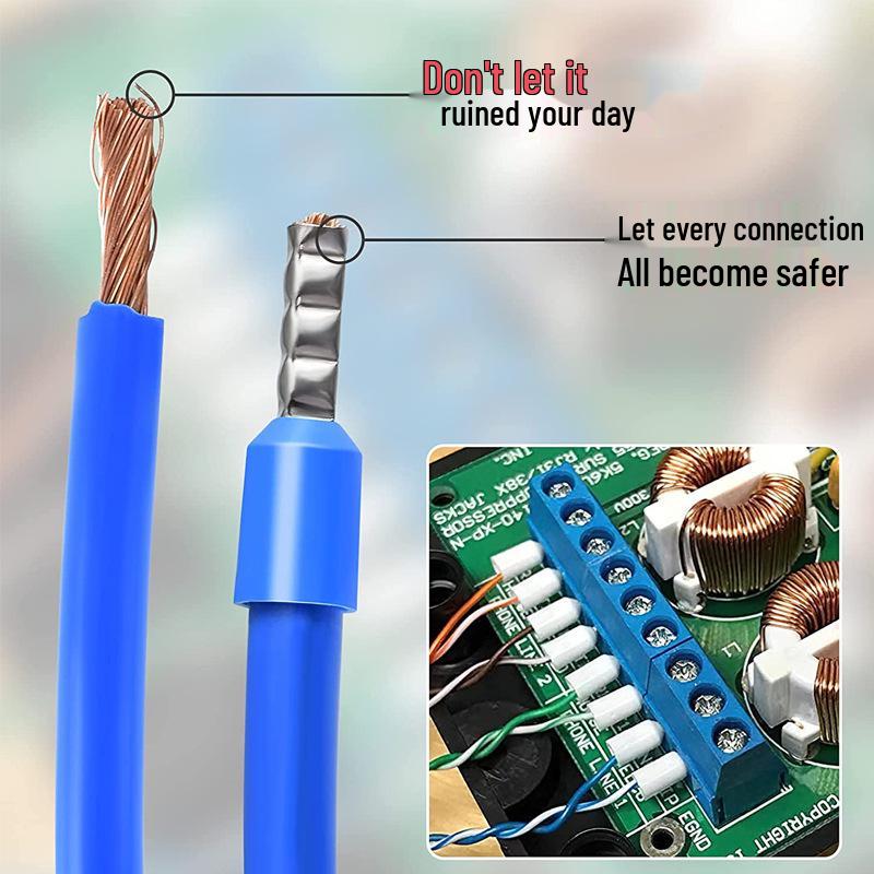 Electrician's Tube and Pin Terminal Crimping Pliers with Cold-Pressed Wire Functionality