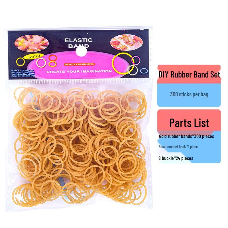 

300 разноцветных резинок в пакетиках для детских игрушек «Сделай сам» и радужных браслетов