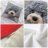 Federa Cuscino Corta Peluche Grigio con Fantasia Animali Carini Morbida Delicata sulla Pelle Senza Imbottitura