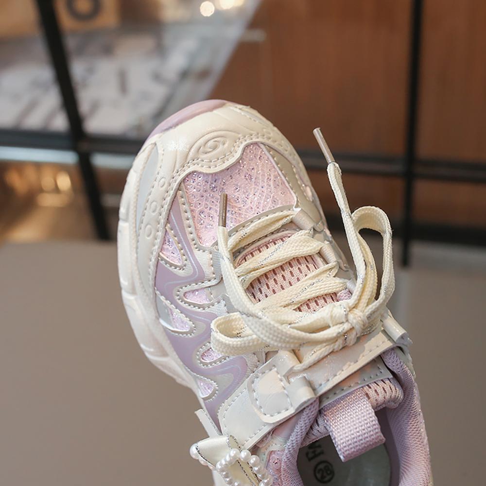 Korean Style Teenager Girl's Sport Shoes Trend Fashion Teenager Kid's Sneakers Anti-slippery Soft-soled Girl's Running Shoes