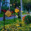 Solar Watering Can Light,Fairy Lights Outdoor,Hanging Solar Powered Lantern Garden Art Light Decor Metal Waterfall String Lights