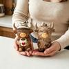 Blumen Harz Kuh Figuren Highland Figur, Kaffeestatue für Bauernhaus Heimdekor, Künstlerische Dekorative Tier Skulpturen Landhausstil Tischplatte