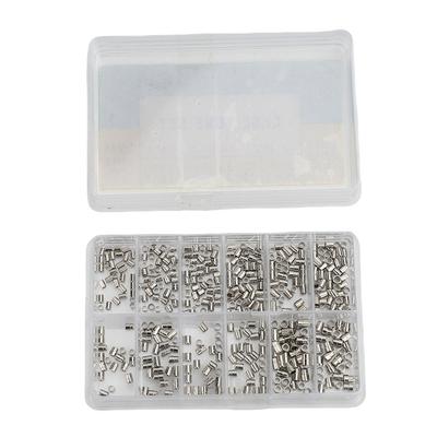360pcs Metal Material Watch Case Tube Set Silver Color Watch Case Tube Replacement Watch Crown Tube Parts Watch Maintenance
