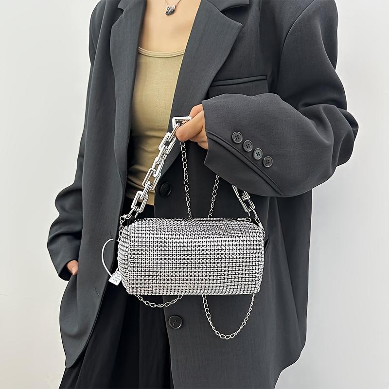 Lightweight Single Shoulder Women's Fashion Chain Rhinestone Handbag Simple and Very Suitable for Daily Use