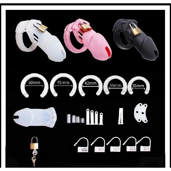 Men's Silicone Chastity Lock Transparent Chastity Lock To Prevent Cheating and Masturbation SM Sex Toys Chastity Lock for Men