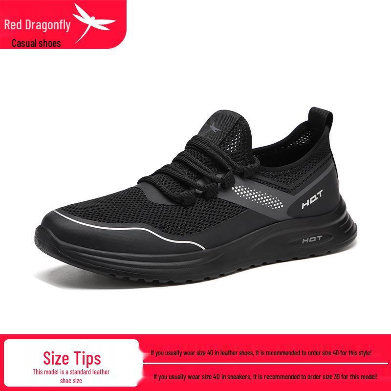 Red Dragonfly Men s Lightweight Breathable Mesh Sneakers – Summer Casual Sports Travel Shoes 42