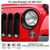 ABS Car Headlight Decorative Cover Grille Decoratiion Stickers For Jeep Wragnler JK 2007-2017 Car Exterior Accessories