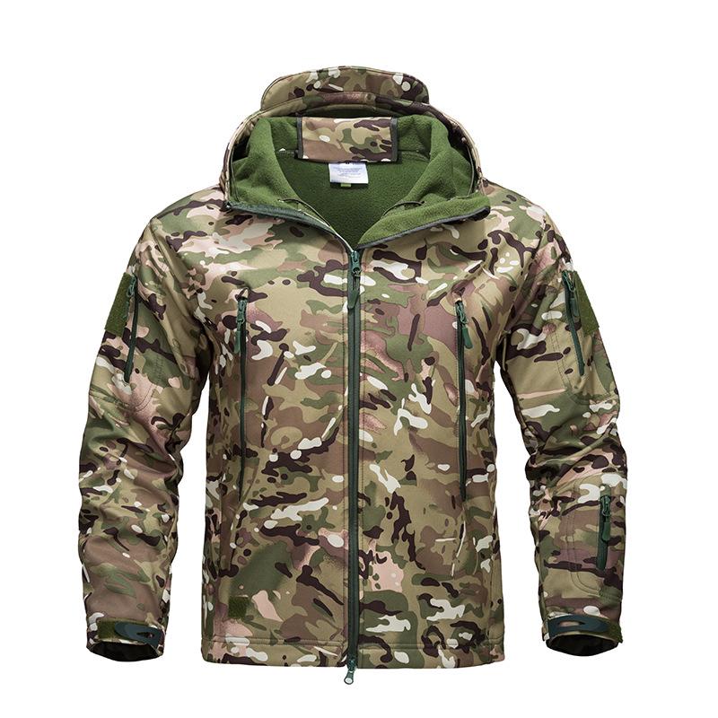 Warm Windbreaker Jacket - Available In Military Green, Black, and Khaki for Spring and Autumn Outdoor Wear.