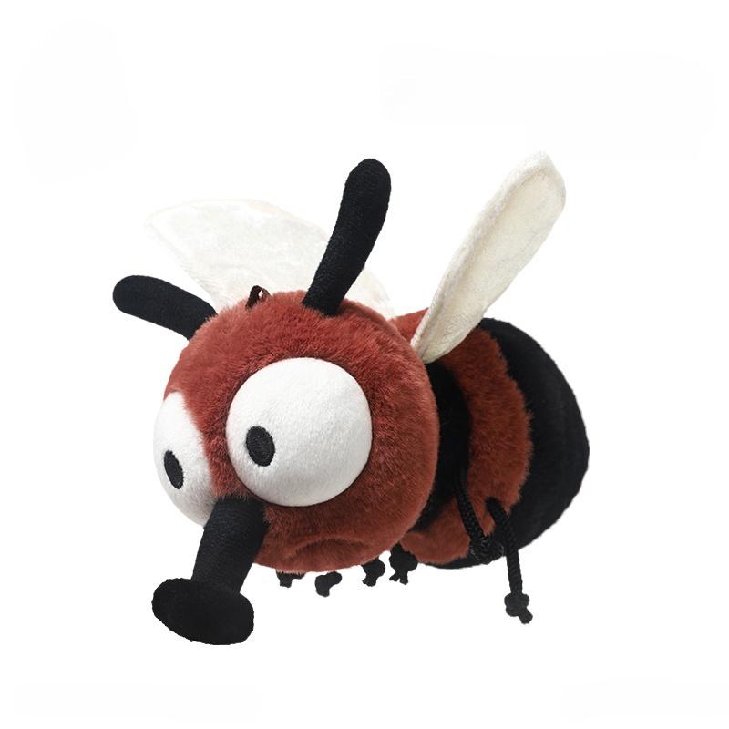 Levendige Cartoon Vlieg Pluche Speelgoed Zacht Gevuld Rood & Groen Vlieg Poppetje Grappig Insect Speelgoed Bureaublad Huisdieren Kinderen Spel Rekwisieten Feest Decoratie 19cm