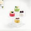 2/3pcs Transparent Acrylic Display Stand 4 Detachable Square Shelves for Showcasing Condiments Figurines Perfumes Jewelry Decor