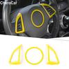 For 2017+ Chevrolet Camaro Steering Wheel Cover Trim Interior Accessories Yellow