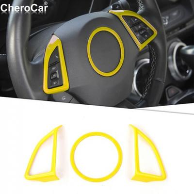Für 2017+ Chevrolet Camaro Lenkradabdeckung Zierleiste Innenzubehör Gelb