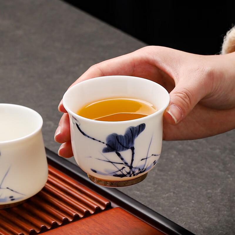 Jialang Sheep Fat Jade Ceramic Teacup