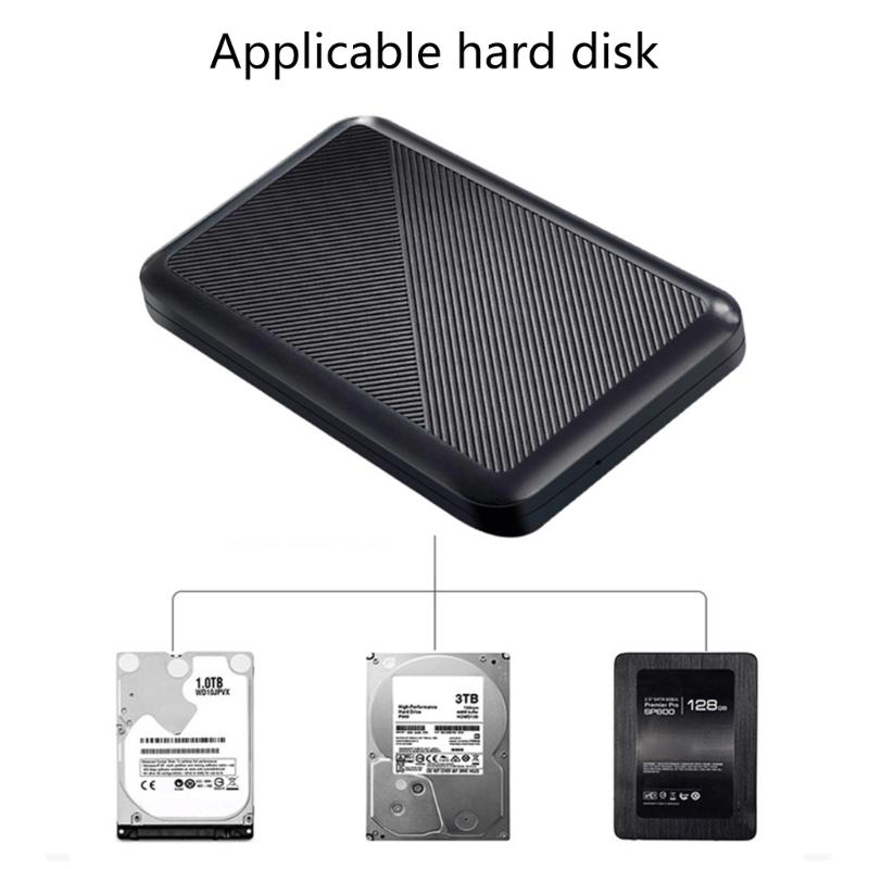 Portable Type C 2.5in SSDs Hard Drive Case for SATAs Drives Featuring Fast USB3.1 Connectivity 2.5Inch Hard Disk Box