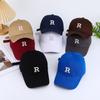 Cotton Breathable New Cap Children's R Letter Summer Sunshade Sun Protection Outdoor Sports Baseball Cap Men's Versatile