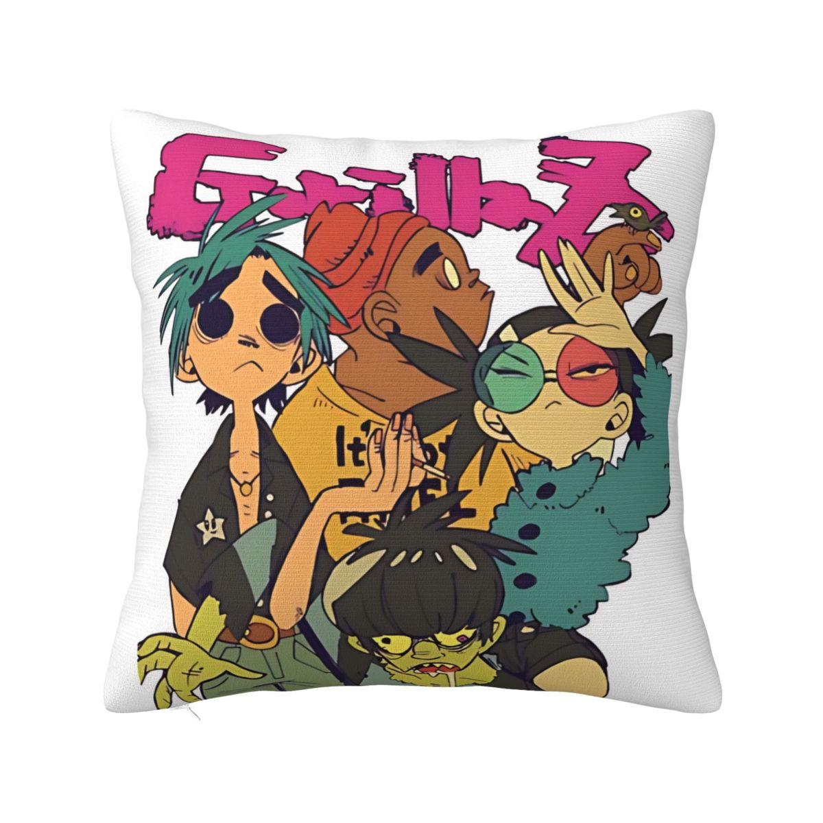Gorillaz Humanz Рок-группа Печать Наволочка Чехол для подушки Наволочки Теплый Домашний Декор Квадратный Разные Размеры 12x12Inch